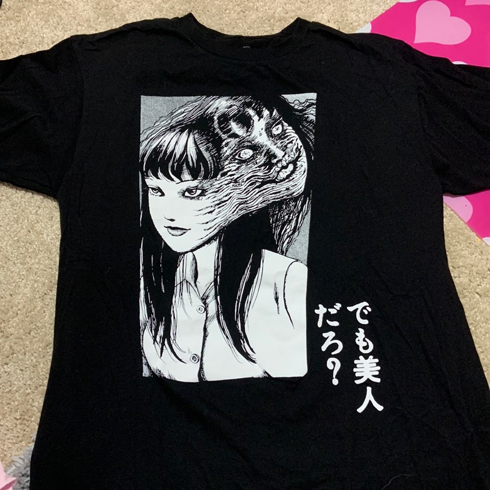 Tomie black t shirt, Junji Ito
